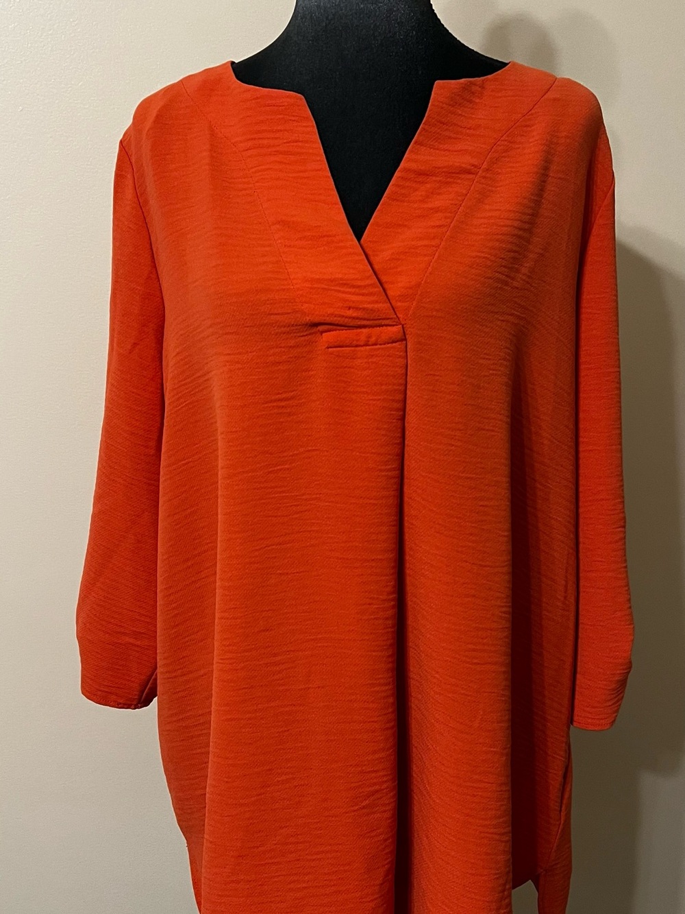 Wonderly Pumpkin Color 3/4 Sleeve XXL Tunic